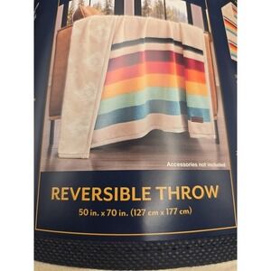 Pendleton Plush Throw 50 in. x 70 in. - Mount Foraker - New - Ultra Soft Rainbow